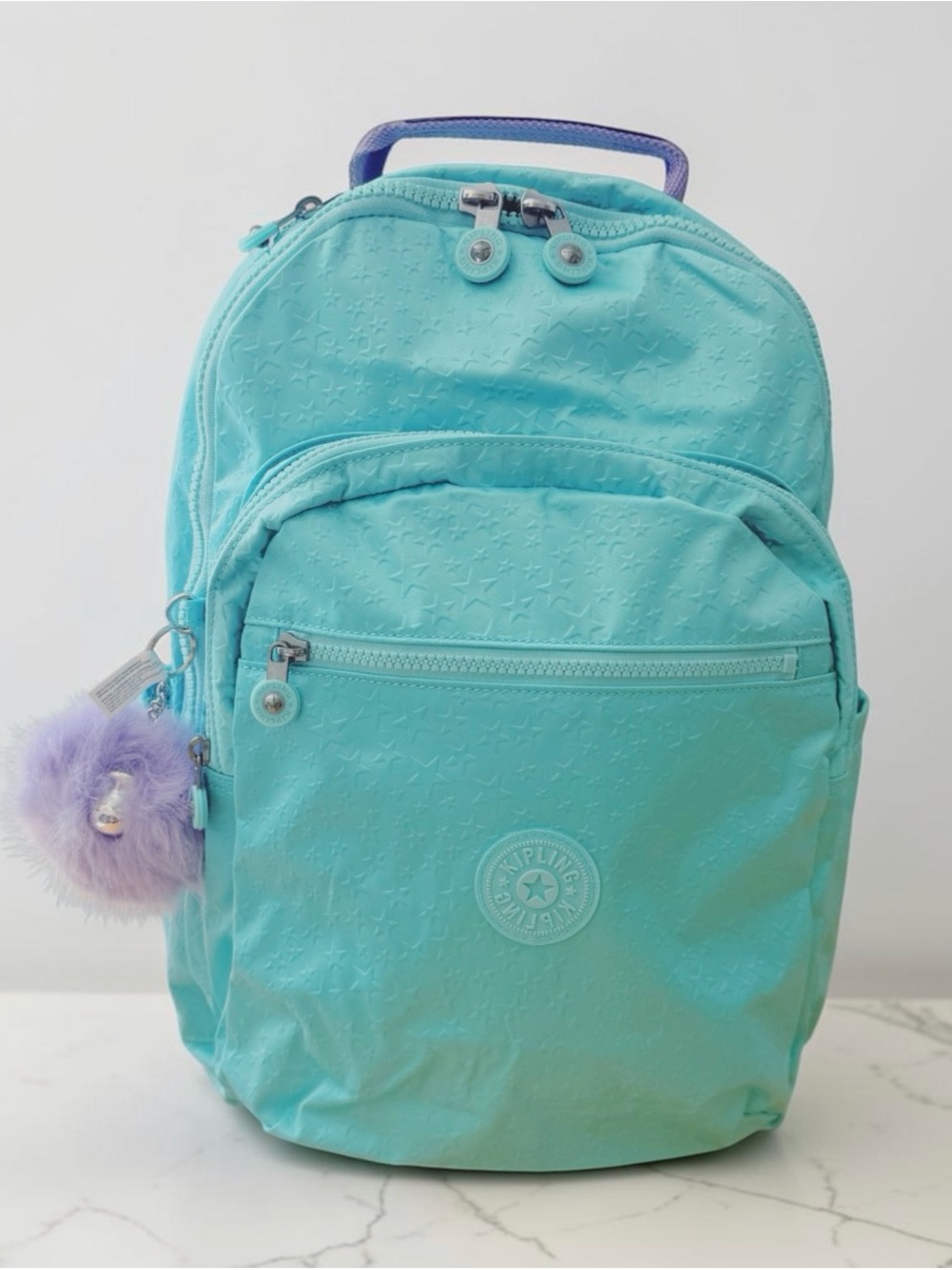 KIPLING Laptop Backpack Funky Stars Embossed